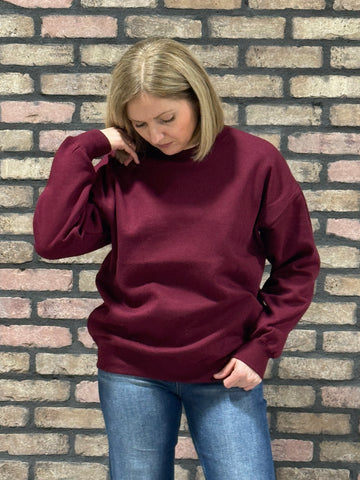 Oversized Crewneck - Burgundy