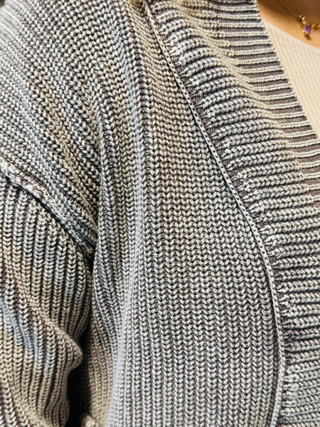 Dropped Shoulder Cardigan - Mocha