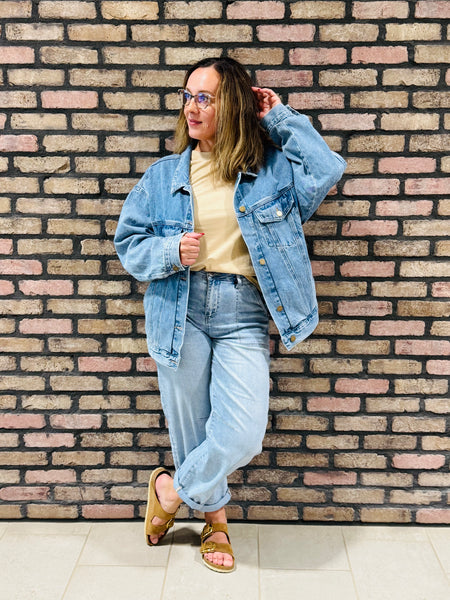 Boxy Denim Jacket - Medium Wash