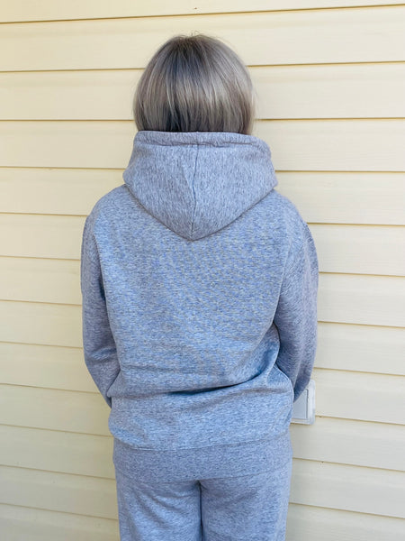 Relaxed Fit Pullover Hoodie - Light Heather Grey