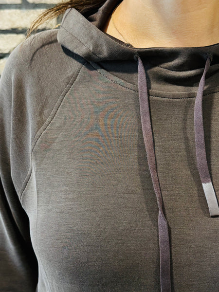Longline Scuba Hoodie - Espresso