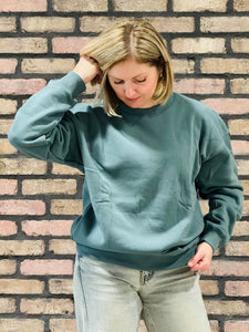 Fleece Pullover - DK Green