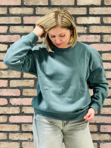 Fleece Pullover - DK Green