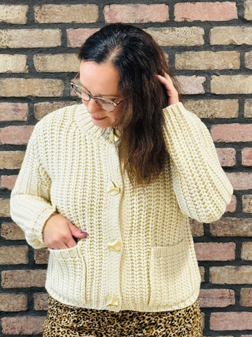 Chunky Knit Cardigan - Cream