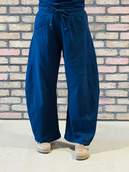 Baggy Barrel Sweatpants - Deep Navy