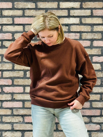 Fleece Pullover - Brown