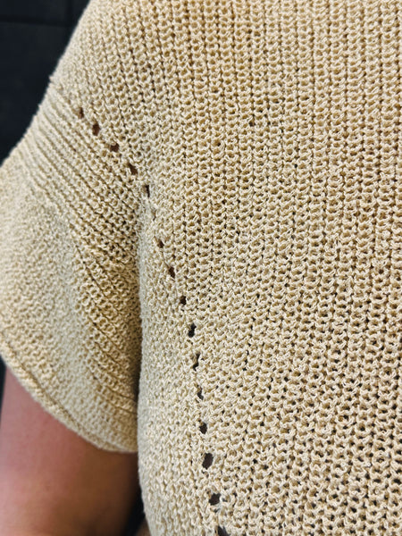 Knit Pullover Sweater - Taupe