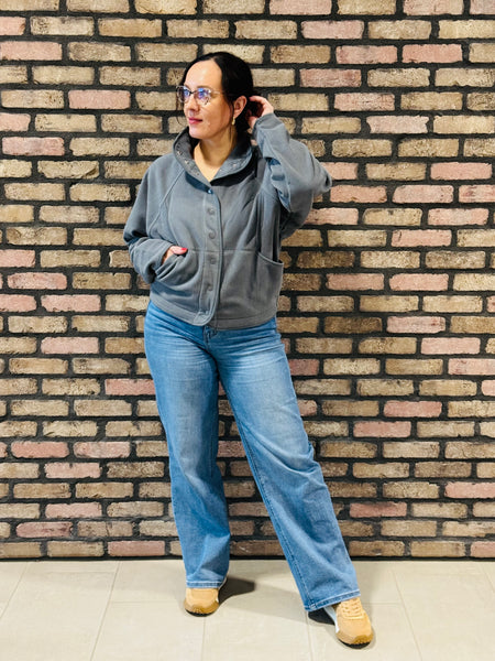 High Neck Thermal Jacket - Dark Grey