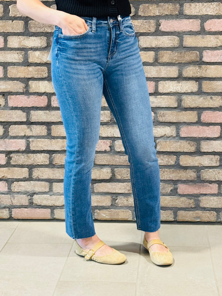 Slim Straight Jeans - Medium Dark Wash