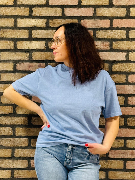 Oversized Washed Tee - Cornflower