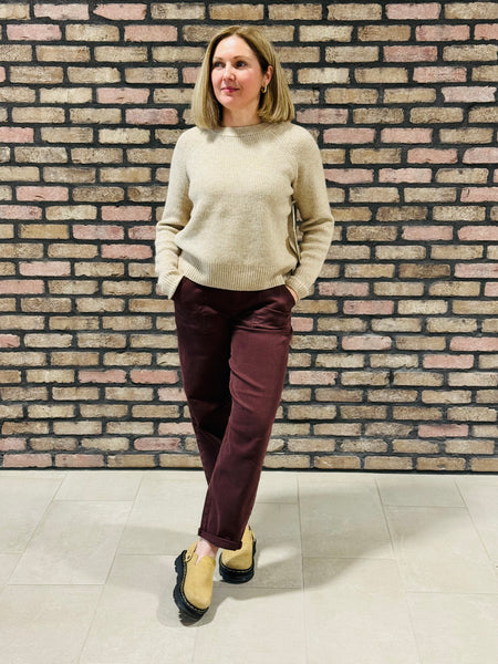 Waffle Pullover Sweater - Khaki