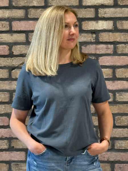 Classic Boxy Fit Tee - Graphite