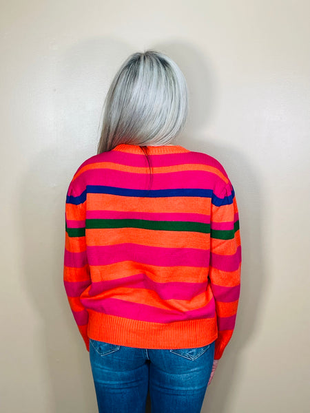 Cherry Point Knit Sweater - Orange Mix