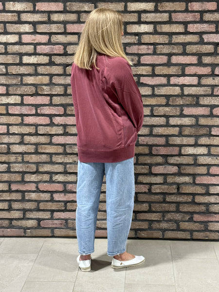 French Terry Pullover - DK Rust