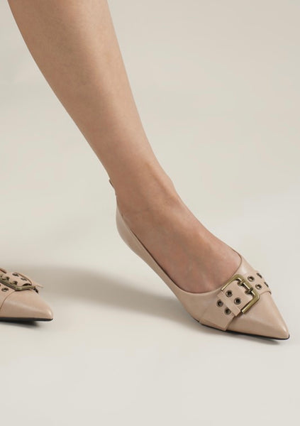 Pointed Toe Flats - Blush