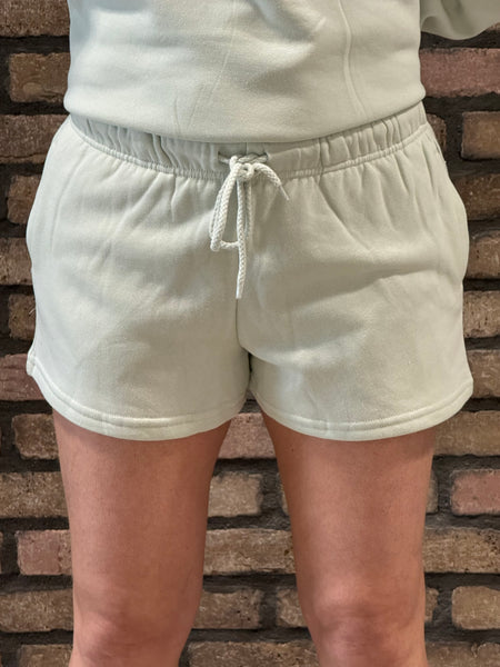 Basic Fleece Shorts - Ice Green
