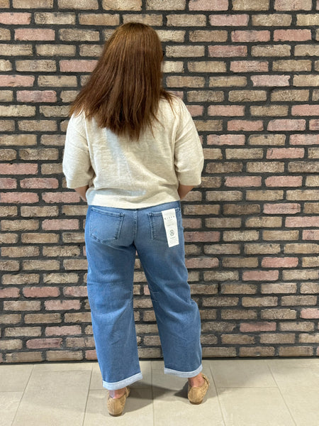 Half Sleeve Boxy Pullover - Oatmeal