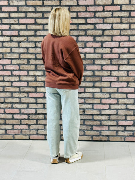 Fleece Pullover - Brown