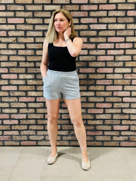 Soft Melange Hacci Shorts - Black