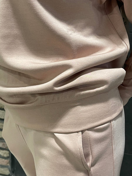 Elevated Contrast Seam Joggers - Rose