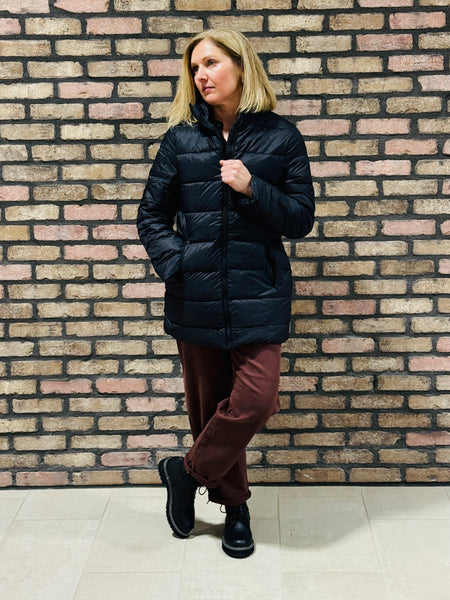 Quilted Puffer Jacket - Black