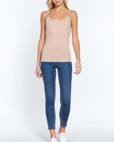 Basic Cami with Shelf Bra - Soft Taupe