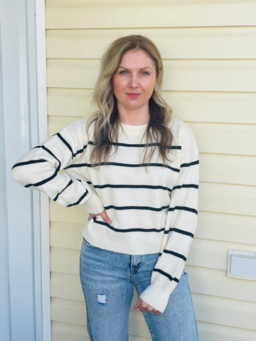 Striped Sweater - Cream