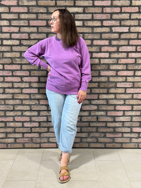 French Terry Pullover - LT Plum