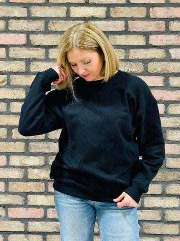 Fleece Pullover - Black