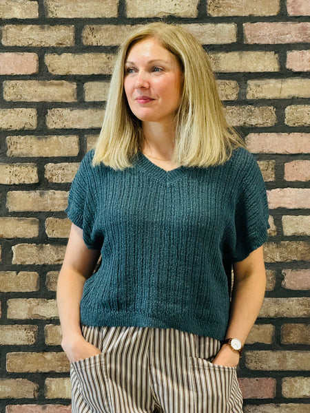 Textured Sweater Vest - Ash Jade