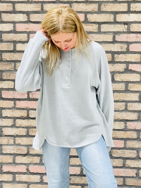 Oversized Hacci Sweater - Lt Grey