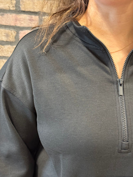 Scuba Half Zip and Joggers Set - Black