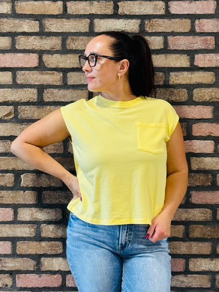 Pima Cotton Pocket Tee - Yellow Glow