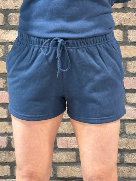 Basic Fleece Shorts - Indigo Blue