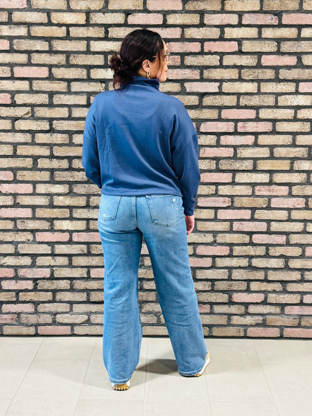 Scuba Full Zip Jacket - Blue Indigo