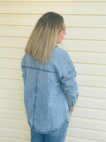 Oversized Denim Jacket - Medium Wash