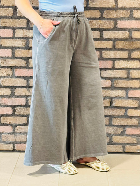 French Terry Pants - Ash Black