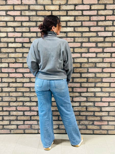 High Neck Thermal Jacket - Dark Grey