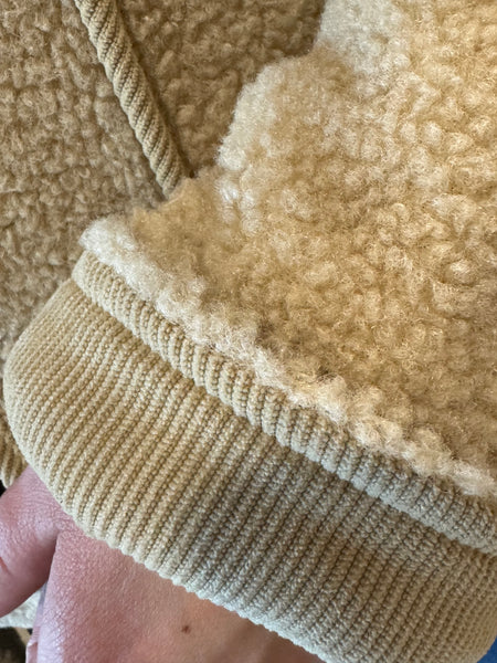 Fleece Bonded Sherpa Jacket - Tan