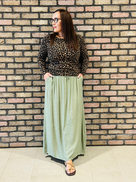Leopard Print Sweater - Brown