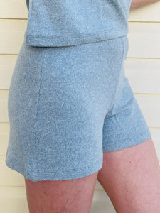 Soft Fabric Shorts - Blue Grey