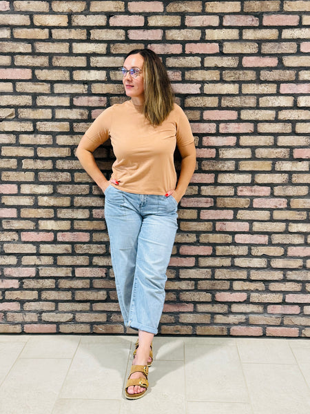 Classic Boxy Fit Tee - Toasted Almond