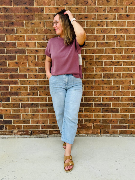 Soft Scuba Tee - Rose Taupe