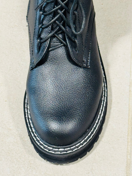 Lace-up Combat Boots - Black