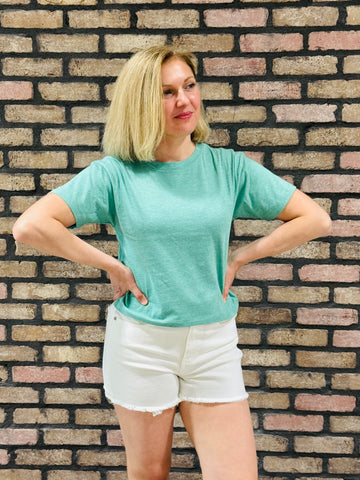 Cotton Cropped Tee - H K Green