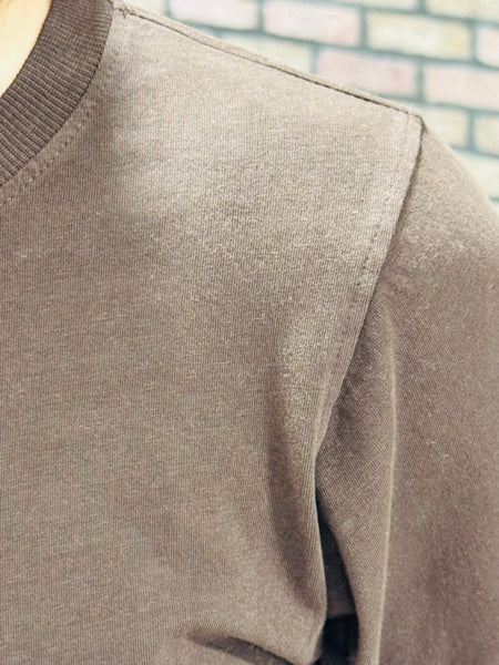 Stonewash Cotton Top - Espresso
