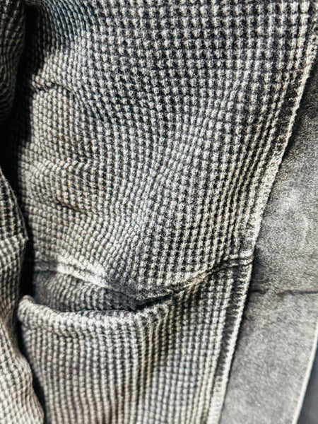 Waffle Washed Cardigan - Black