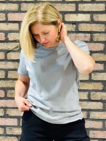 Round Neck Tee - Grey