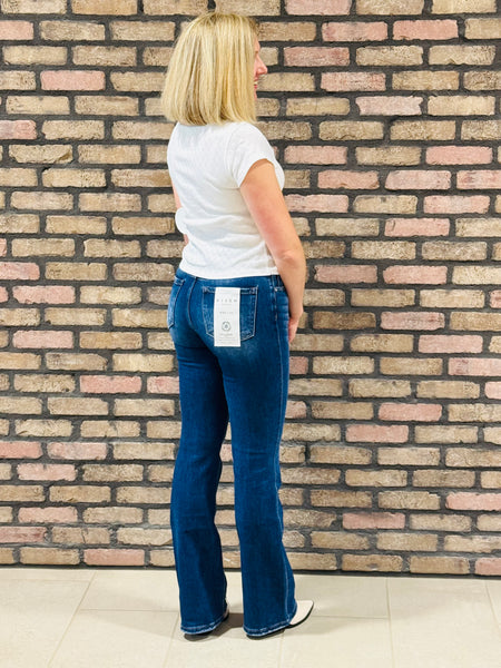 High Rise Bootcut Jeans - Dark Wash