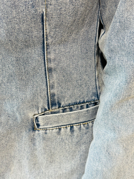 Washed Denim Blazer - Light Wash
